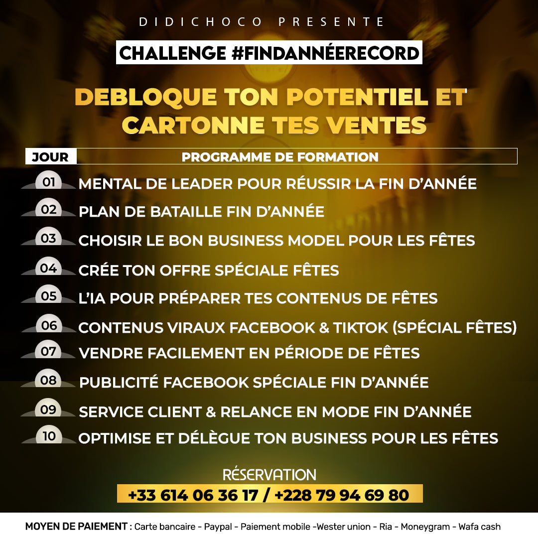 CHALLENGE #FINDANNÉERECORD : DEBLOQUE TON POTENTIEL ET CARTONNE TES VENTES